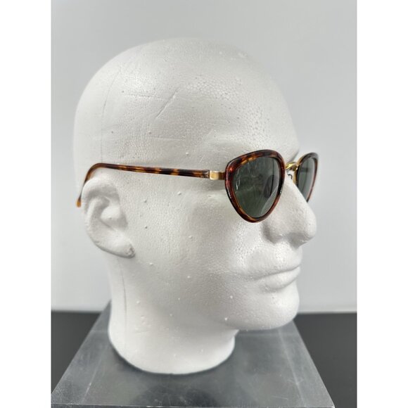 Vintage Nine West Tortoise Shell Sunglasses – Gold Bridge, Green Lenses (C5-40)